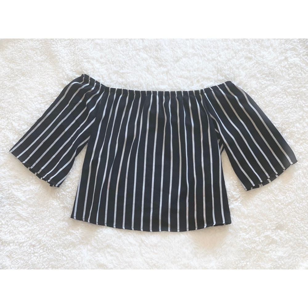 Striped Off the Shoulder Blouse